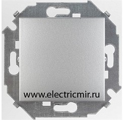 Фото Выключатель одноклавишный, 16А, 250В, винтовой зажим, алюминий Simon 1591101-033