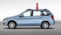 Фото ВАЗ 1117/2194 Стекло задней двери опускное левое тонир. 740х541 (Калина универсал)