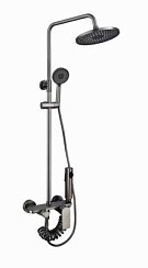 Фото Стойка душевая Lemen LS494H-1 со смесителем, графит, латунь