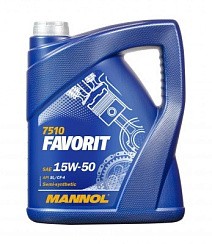 Фото Масло MANNOL Favorit 7510 15W50 SL/CF-4   5л.  п/с.
