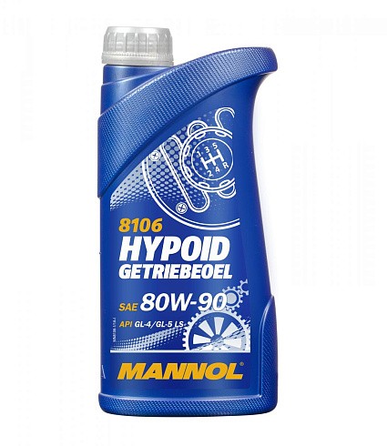 Фото Масло трансмиссионное 80W90 GL-4/GL-5 MANNOL 1л. Hypoid Getriebeoel 8106 Минеральное Фото Масло трансмиссионное 80W90 GL-4/GL-5 MANNOL 1л. Hypoid Getriebeoel 8106 Минеральное