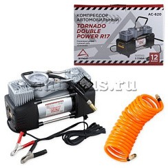 фото Компрессор TORNADO ARNEZI AC620 DOUBLE POWER двухцилиндровый в сумке 10Атм 60л/мин 300Вт 25А 12В фото Компрессор TORNADO ARNEZI AC620 DOUBLE POWER двухцилиндровый в сумке 10Атм 60л/мин 300Вт 25А 12В