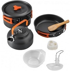 Фото Набор посуды анодированный алюминий (CAMPSOR-308) 7пр