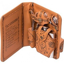 Фото Набор-сумка (фляжка 210 мл +стакан раскл.+воронка+нож,вилка, ложка)