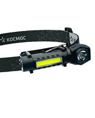 Фото Фонарь аккумуляторный налобный 3Вт LED+3Вт COB LED с коллиматорной линзой Li-ion 18650