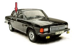 Фото ГАЗ 3102 Стекло задней двери опускное правое тонир. (завод) (Волга)