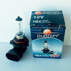 Фото Автолампа HB4 12V  51W P22d Диалуч CLASSIC дальний и ближний