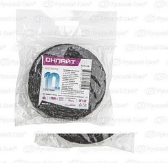 Фото Изолента ХБ Чёрная 100гр. 10м*15мм, Онлайт