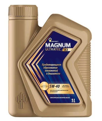 Фото Масло Роснефть Magnum Ultratec A3  5W40 A3/B4 SN/CF   1л. син.