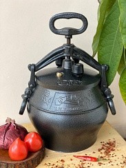 Фото Казан Афганский черный с ручками 10л