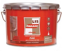 Фото Лак алкидно-уретановый Ступени и Лестницы глянцевый PARADE L15, 0,75л