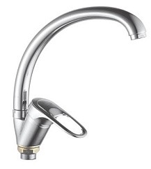 Фото Смеситель д/кухни одноручковый R3213F с гайкой,хром Rainsberg