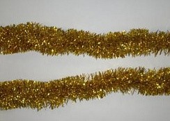 фото Мишура с длинным ворсом, D 7 см, 2 м, золото