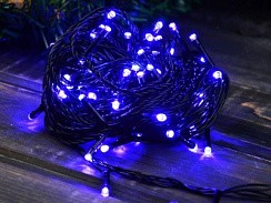 фото Гирлянда 100 ламп LED цвет синий, контроллер 8 реж, 9м, в тубе, арт.O0416-68-2  200521721 ТМ "BIKSON