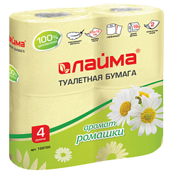 фото Туалетная бумага ЛАЙМА  ромашка 4 шт. 2-х слойная,