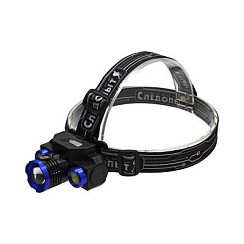 Фото Фонарь налобный "СИБИРСКИЙ СЛЕДОПЫТ-Люкс", 1 LED + 2 COB, zoom, аккум. 220В, USB/АКЦИЯ!!!