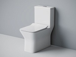 Фото Унитаз-моноблок SM9608, сиденье тонкое ДП, арматура (с гофрой и подводкой) EvaGold