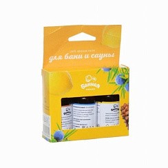 Фото Набор эфирных масел Сосна, Можжевельник, Лимон, 3х15мл, БАННАЯ ЛИНИЯ