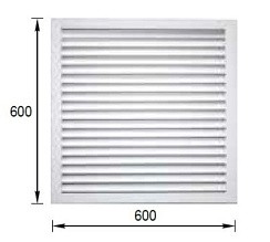 Фото Решётка радиаторная ПВХ 0,6х0,6м Белая