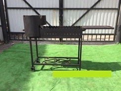 Фото Мангал № 0174/43 с печкой под казан 8,10,12л. с полкой откидной