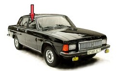 Фото ГАЗ 3102 Стекло передней двери опускное правое тонир. (завод) (Волга)