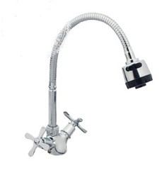 Фото Смеситель для мойки Lemen LD-91692-N19, гайка, гибкий излив