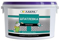 Фото Шпатлевка латексная для внутренних работ Лакра 1,5кг