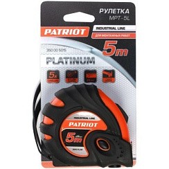 Фото Рулетка 5м усиленная, ABS пластик, нейл покр, двойной крючок PATRIOT Platinum MPT-5L, Фото Рулетка 5м усиленная, ABS пластик, нейл покр, двойной крючок PATRIOT Platinum MPT-5L,