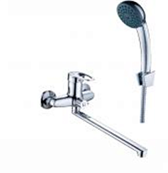Фото Смеситель для ванны DIST Х182-2S,с длинным изливом,хром)
