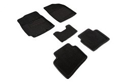 Фото Коврики ворсовые 3D для Hyundai Solaris 2010-2016/KIA Rio III 2011-2017 SeiNtex  83436