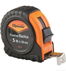 Фото Рулетка 5м*18мм обрезиненный корпус Elastica Sparta