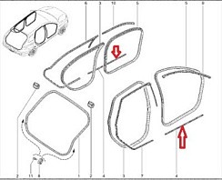 Фото Уплотнитель порога передней двери 2180 Веста "АВТОВАЗ"