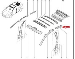 Фото .Усилитель боковины 2180 Веста задний левый внутренний «АВТОВАЗ»