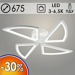 фото Люстра LI08496B/4 PR WT белый 112W LED 3000-6500K d675 ПДУ(ИК) диммер, HN22