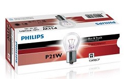 Фото Автолампа P21W 24V 21W BA15s Philips габарит, стопсигнал
