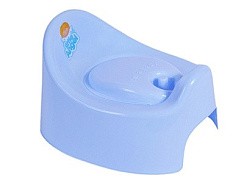 Фото Горшок детский "Im"с крышкой голубой пастельный LA2701BL (пластик)