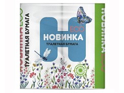 фото Туалетная бумага Новинка ЭКО  4 шт, 2 слоя, белая