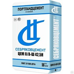Фото Цемент ПЦ-500 (ЦЕМ II/A-Ш 42,5Н), 50кг, СЕБРЯКОВЦЕМЕНТ