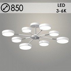 фото Люстра XI3224/8 WT+CR белый/хром 120W LED 3000-6000K d850 h180, HN22