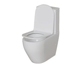 Фото Унитаз-компакт безободковый WAVE NEO Tornado1.0, гор,ниж,2-кн.арм,сид.дюропл,м/л,быстр,БЕЛЫЙ глянец