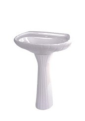 Фото Умывальник Жемчужина  600*470*210 белый с отверстием без перелива