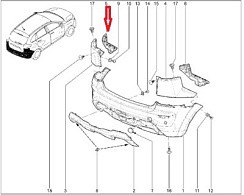 Фото Кронштейн заднего бампера ЛАДА Xray КРОСС "АВТОВАЗ" левый