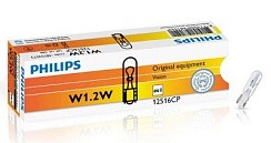 Фото Автолампа W1,2W 12V 1,2W W2x4,6d Philips без цоколя панельная