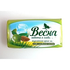 фото Мыло твердое "Весна"  олива и миндальное молочко 90гр
