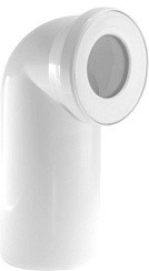 Фото Отвод Ду 100 90гр. белый под унитаз