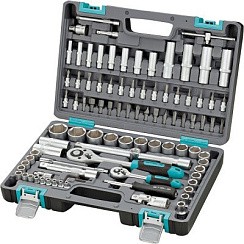 Фото Набор инструмента 94шт STELS 14106 1/2", 1/4",  CrV, пластиковый кейс