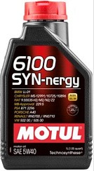 Фото Масло MOTUL 6100 SYN-nergy 5W40 A3/B4 SN   5л. синт.