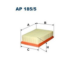 Фото Фильтр воздушный Filtroni AP185/5 X-Trail II (T31) Qashqai I (J10) (16546JD20A,16546JD20B)