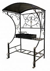 Фото Мангал Классика с крышей разборный ДхВхШ  1,2х2,1х1