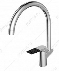 Фото Смеситель д/кухни SL121BL-017F одноручковый, Латунь, Чёрн.ручка, РМС